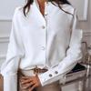 Women's Plus Size Autumn Cardigan - Loose, Long Sleeve, Turn-Down Collar Shirt for European and American Styles.