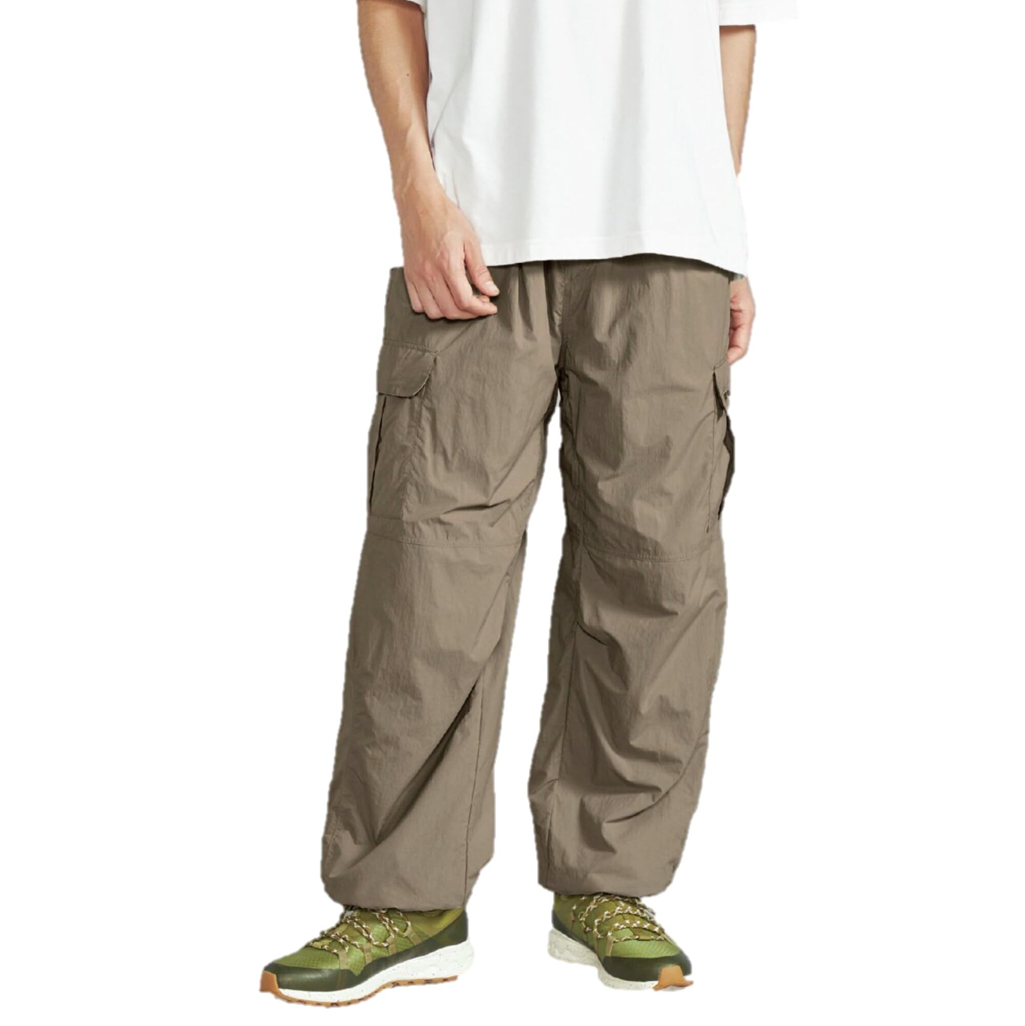 

Mizuno Breath Thermo Thermal Mesh Cargo Wolf B2MFC501 Pants, Heat-Retaining, Water-Repellent, Beige,