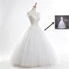 White 4-layers Design No Hoop Petticoat Fluffy Wedding Dress Crinoline Bridal Ball Gown Underskirt Ladies Lined Skirt Party Dress Role-playing Lining