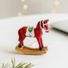 3D Cartoon Horse Christmas Retro Figurines Ornament Resin Kids Toys Gift Christmas Tree Decoration Multifunction