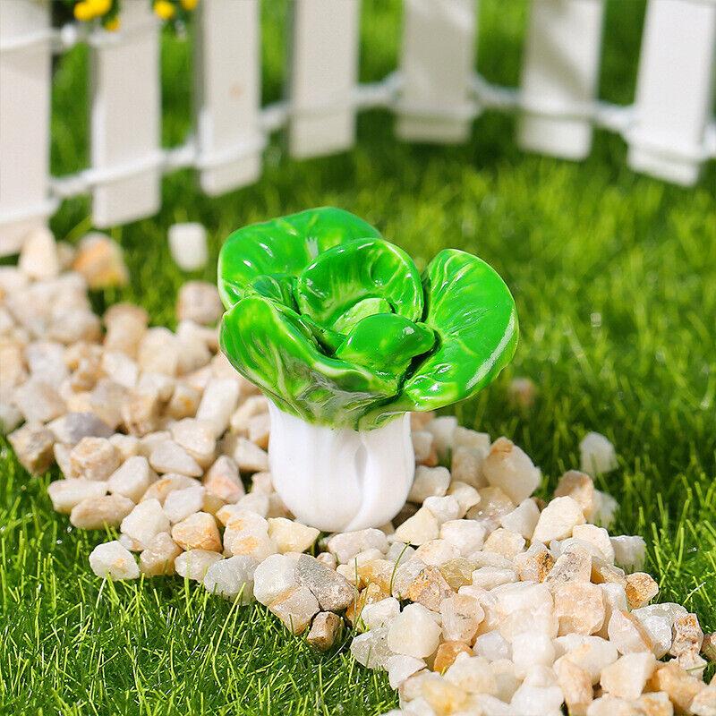 10pcs Mini Simulation Vegetable Ornaments Resin Crafts Realistic Vegetable Model DIY Micro-landscape Dollhouse Decor New