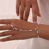 Exquisites Vintage-Armband für Damen Fingerring Kette Anhänger Perlen Armband Kette Damen Trendiges Ästhetisches Schmuckset