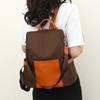 PU color matching, fashion trend, simple daily commuting, travel small backpack, Korean casual style backpack