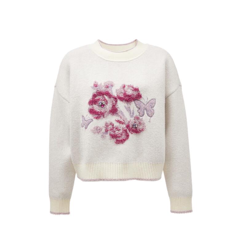 Veromoda Artist Collaboration Flower Jacquard Knit Sweater