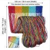 3m X 3m Colorful Silver Glitter Tassel String Curtain, Extra Dense Hanging Room Divider Curtain for Wedding Living Room Entryway
