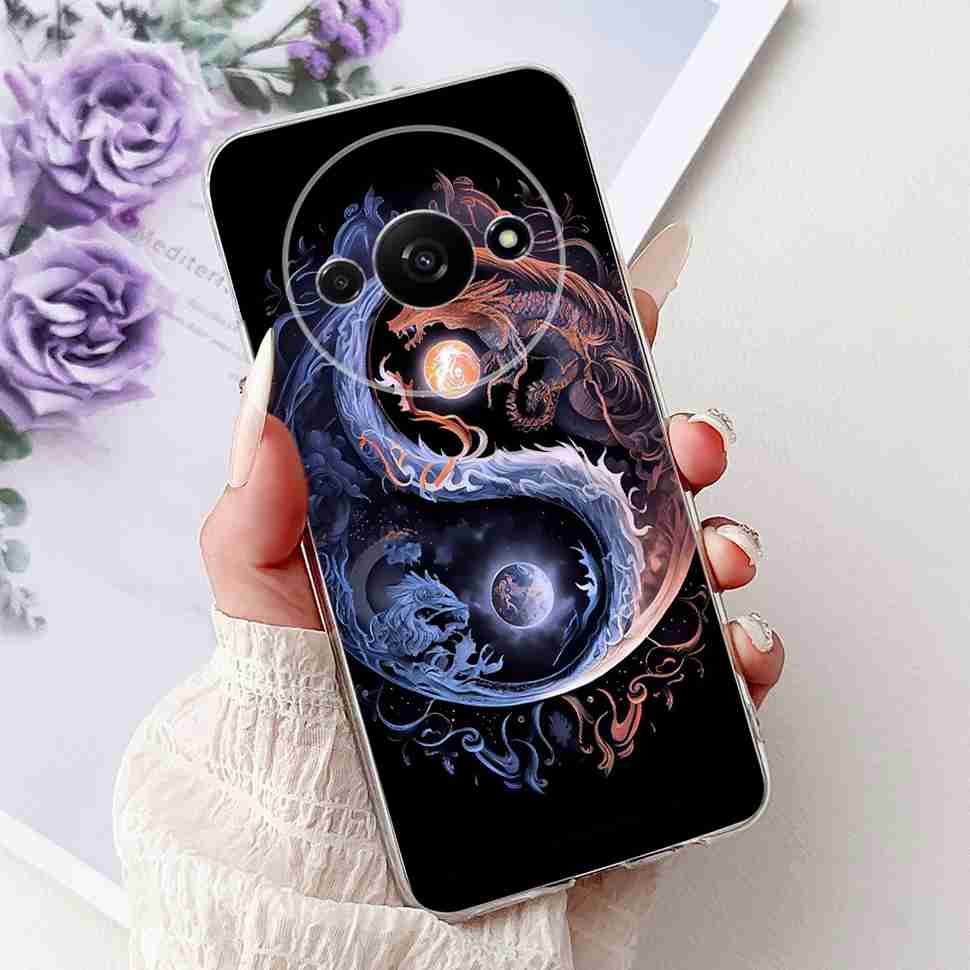 For Xiaomi Redmi A3 Case 6.71" Soft Silicone Beautiful Painting Back Cover For Redmi A3 RedmiA3 Phone Case Bags