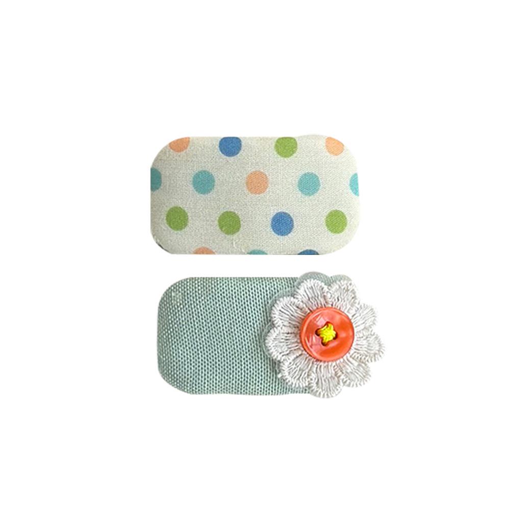 Children's Heart Floral Oval Hair Clip - Sweet Girls' Bow Hairpin