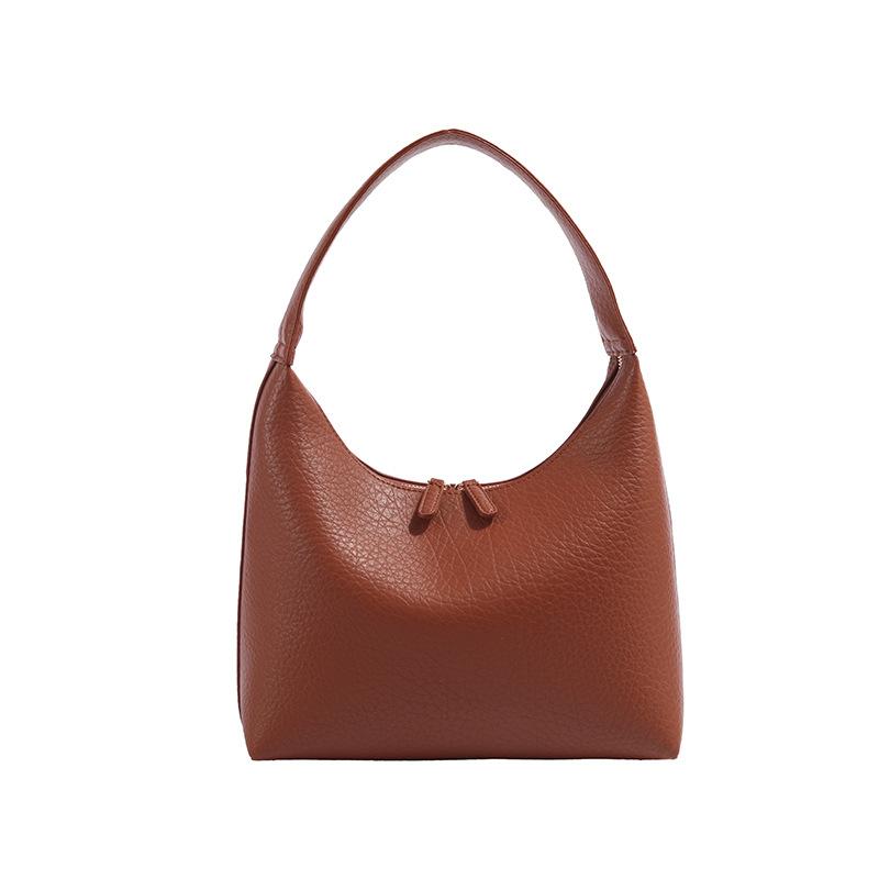 High-end Korean Bags for Women Solid Color Gentle Lady Handbags Simple and Versatile Shoulder Bag Underarm Bag Autumn and Winter