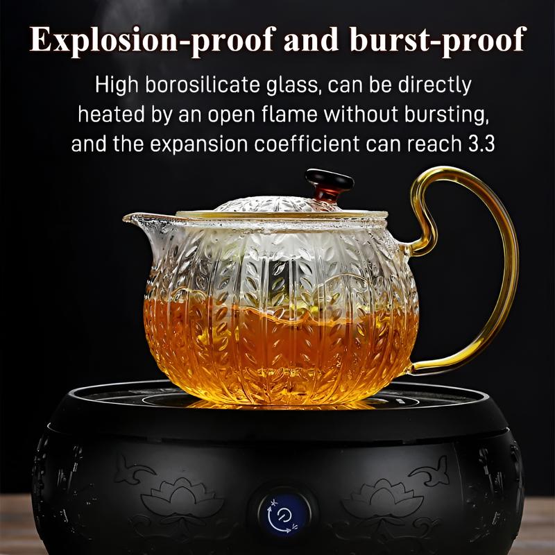 Glas Teekanne Hitzebeständig Verdickte Teekanne Tee Wasser Trennung Glas Teekanne Tee Sieb Filter Hohes Borosilikat Chinesisches Teegeschirr