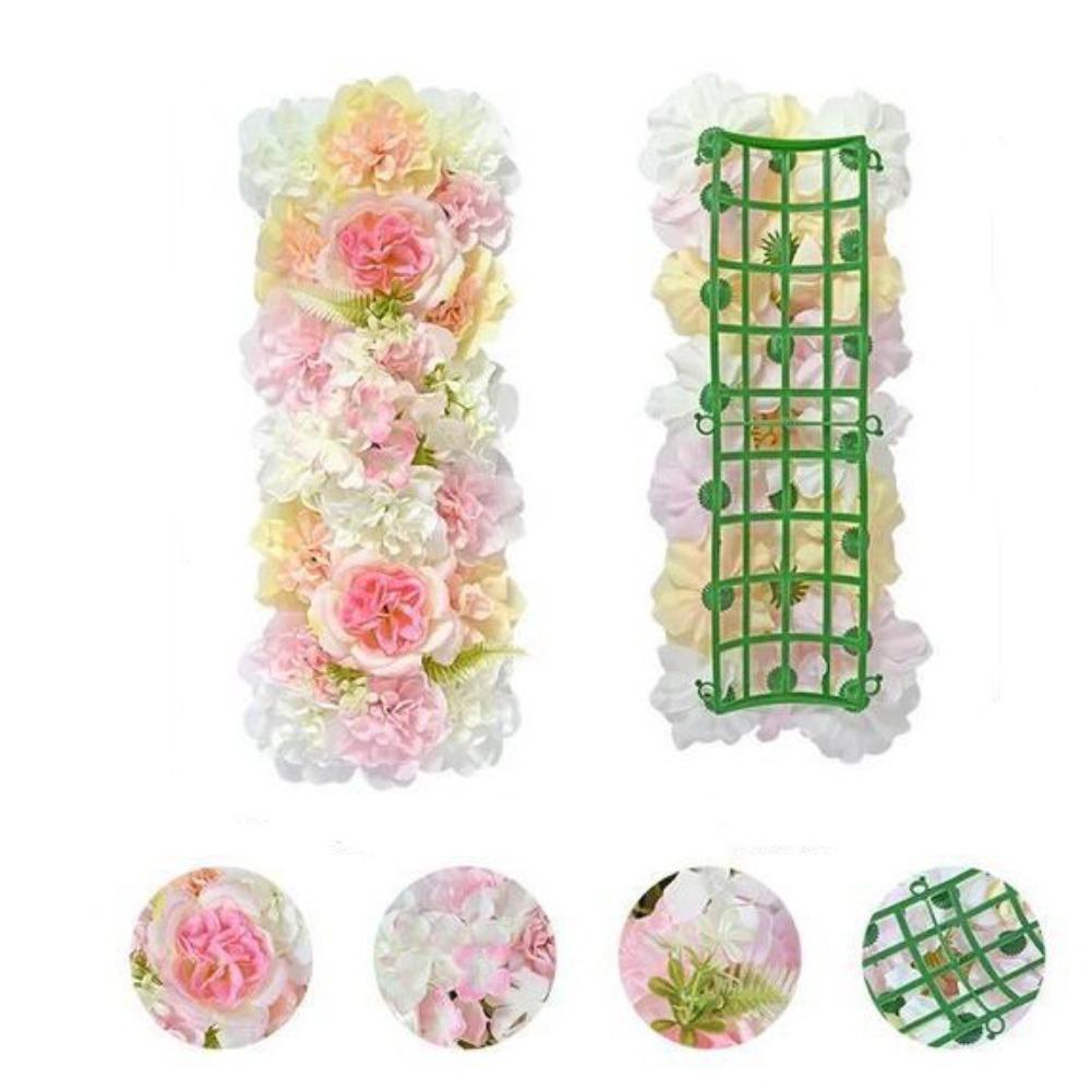 Artificial Rose Flower Panel Shower Decoration Table Arrangement Wedding Wall Background Decor Arc Flower Row Party Supplies