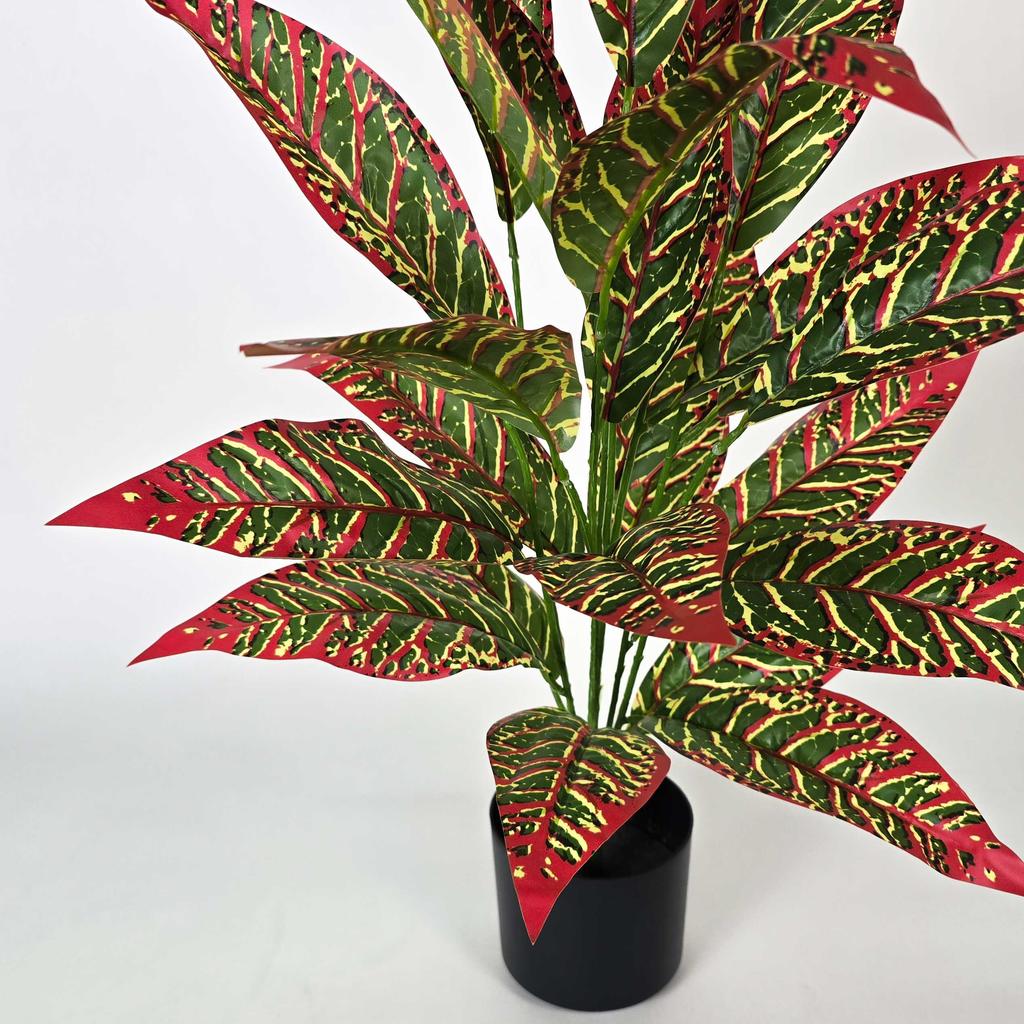 Croton Artificial Flower Plant In Pot 65