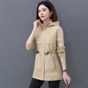 Windbreaker Women's Long Jacket for Spring Double-sided Wear
