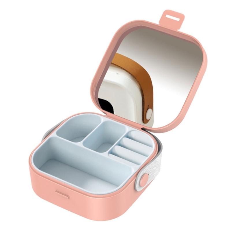 

Personalized Small Jewelry Box Convenient Jewellery Organizer with Dividers Elegant Earrings Necklaces Holder Case