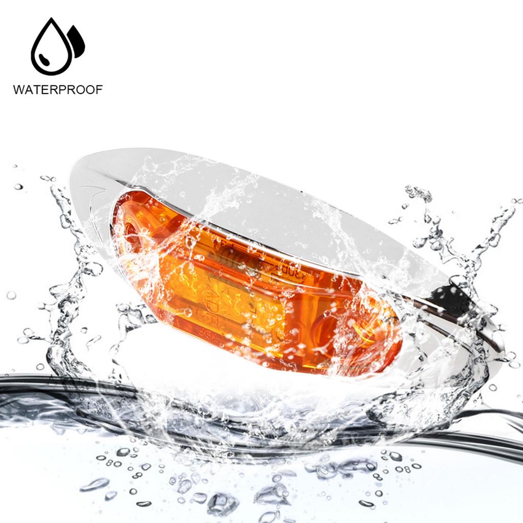 10pcs 3LED Side Marker Light Waterproof Dustproof Lamp for Truck Trailer Lorry
