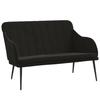 351469 vidaXL Black Bench 110x76x80 Cm Velvet