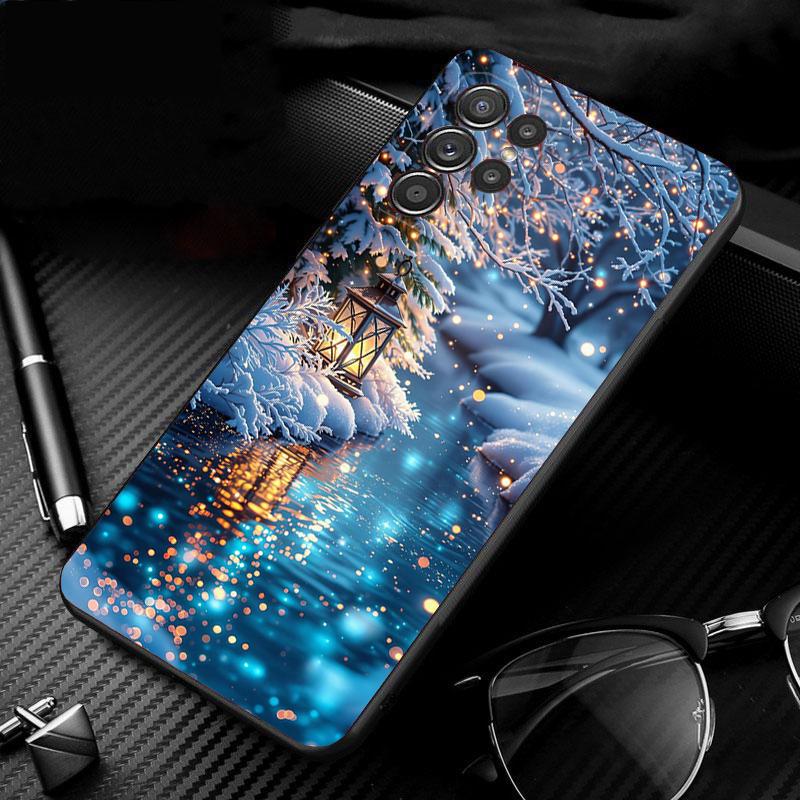 Phone Case For Samsung Galaxy S25 S24 S23 S22 S21 Ultra S24 S23 S22 S21 S25 Plus S24 S25 FE Christmas Tree Light