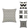 Elegant Black White Geometric Waves Cushion Cover For Home Bed Decoration