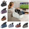 PU Leather Remote Control Holder Modern Universal Desktop Storage Box Cable Management Multi-Device Remote Control Organizer