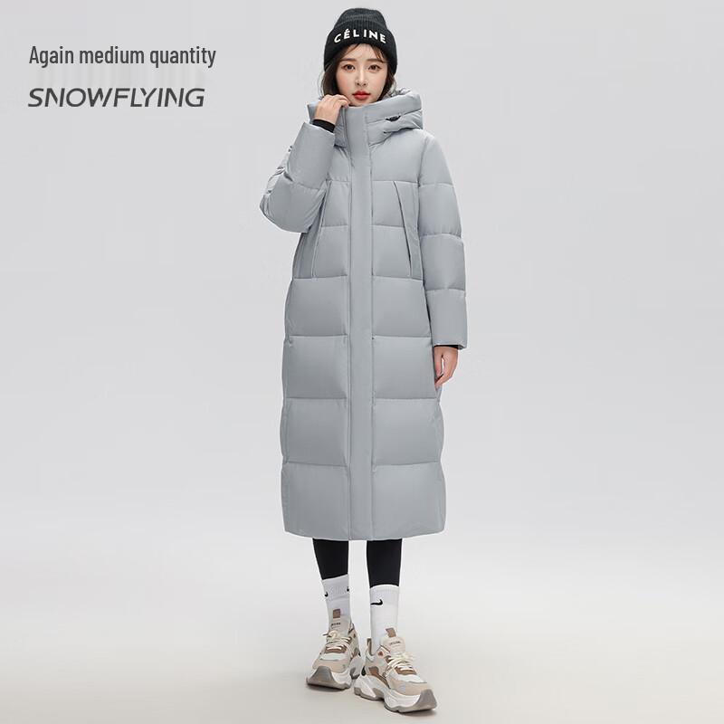 SNOWFLYING Women's X30143172F Long Hooded Down Jacket