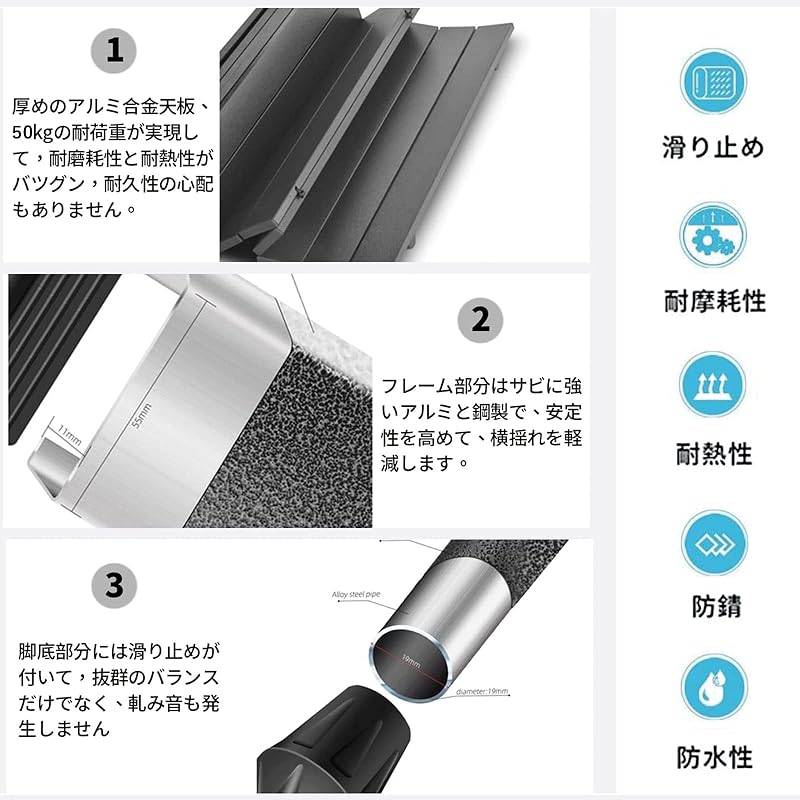 Venkovní stůl BAROKURO lehký robustní skládací nízký stolek hliníkové kempingové potřeby Dodává se s taškou na příslušenství Dodává se s úložnou taškou Snadno se přenáší