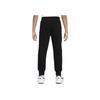 Nike Kids  Knitted Sports Pants Casual Solid Color Mid Waist Tapered Fleece Thick Black Kids Bottoms FD4985-010
