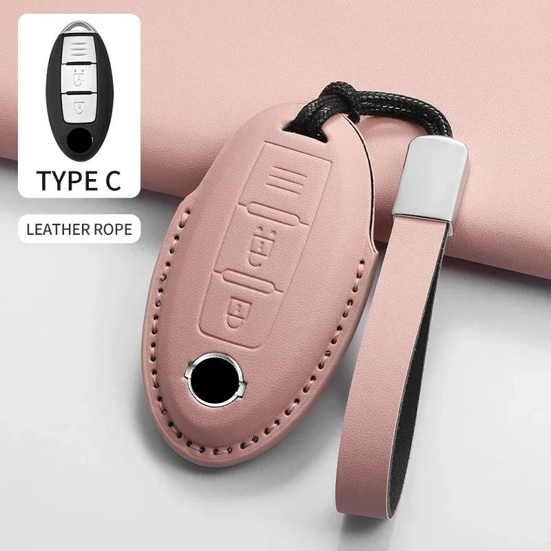 Autoschlüsselhülle Abdeckung Schale Fob für Nissan J11 J10 Versa Maxima Altima Rogue Sentra Murano Trail für Infiniti FX35 QX60 Autoschlüsselanhänger