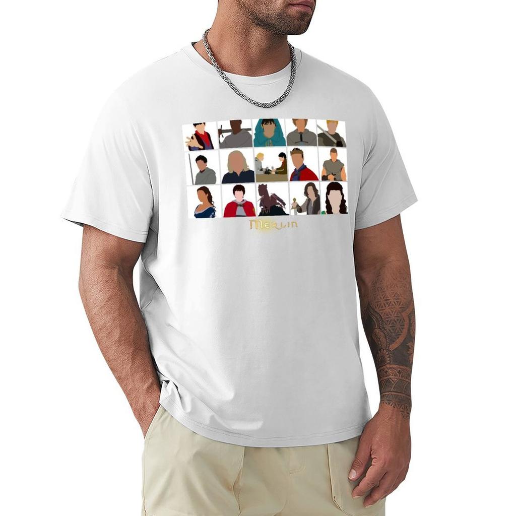 Characters Of Merlin TShirt plus sizes oversized graphic tee clothing for men