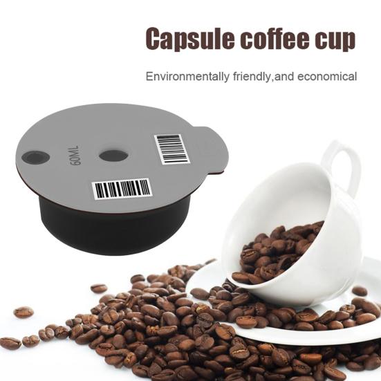 Reusable Coffee Capsules for Bosch Tassimo 60/180ML Refillable Espresso Pods for Espresso Cappuccino Eco-Friendly PP Filter Basket