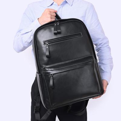 Sac à dos d'affaires pour hommes Sac à dos décontracté pour hommes Bao Top Layer en cuir de vache Sac à dos pour hommes de haute qualité Sac à dos tendance léger