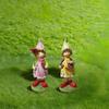 2pcs Creative Resin Garden Couple Sculpture Cute Waterproof Boy and Girl Statue Cartoon Miniatures Figurine Gift