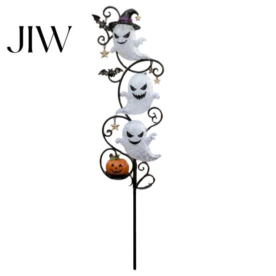 Metal Ghost Stakes for Garden Halloween Stake LED Light, Waterproof Ground Decor Lamp, Outdoor Yard Lawn Path Decoration Holiday Glowing Art