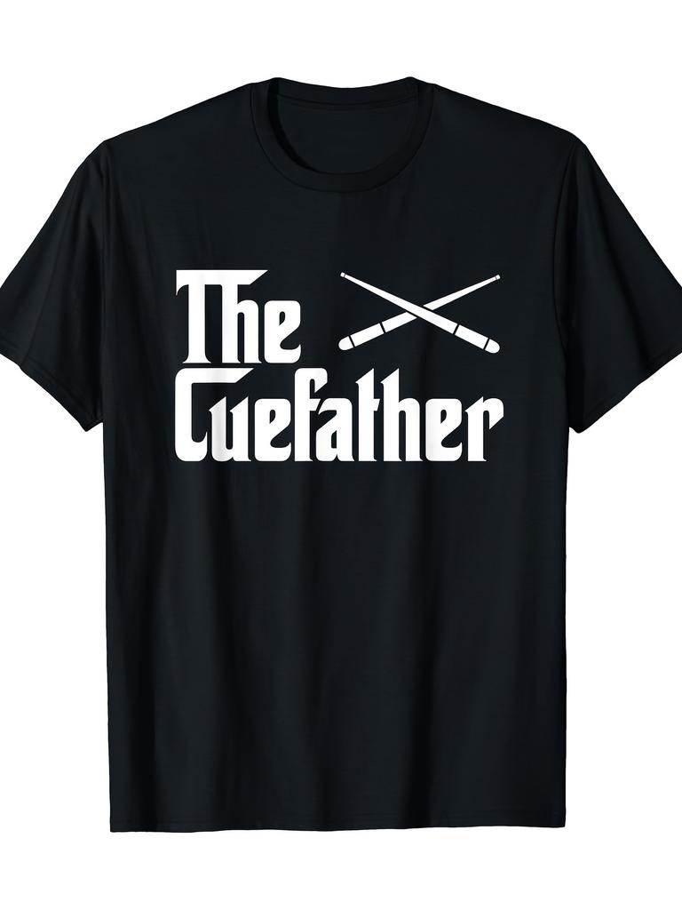 The Cuefather Pool Billiards Player Graphic TShirt Breathable Cotton Casual Tee for Men