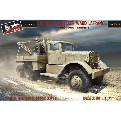 Thunder Models 1/35 Scale American Ward-La France M1000 Series 3 British Heavy Tow Truck Plastic Model Kit TB35011 (Military Vehicle)