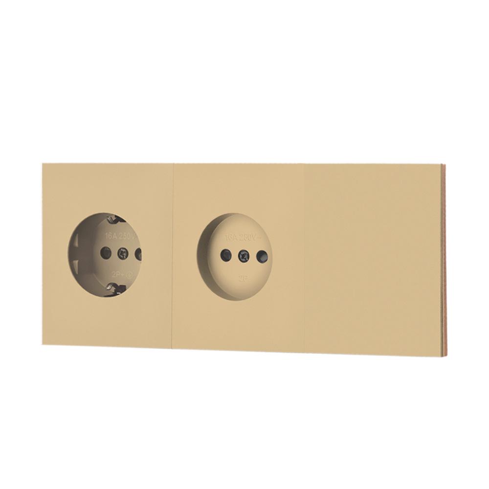 European Standard Flame Retardant Multi-Socket Wall Panel with Switch