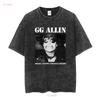 GG Allin Freaks Drunks Faggots Junkies Black T Shirt Long or Short Sleeves Vintage Washed Stylish Fashion Top For Everyday Wear