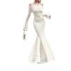 Ilya One-word Shoulder Lace Dress Women, French Long-sleeved Slim-fit High-end Temperament Dress Women