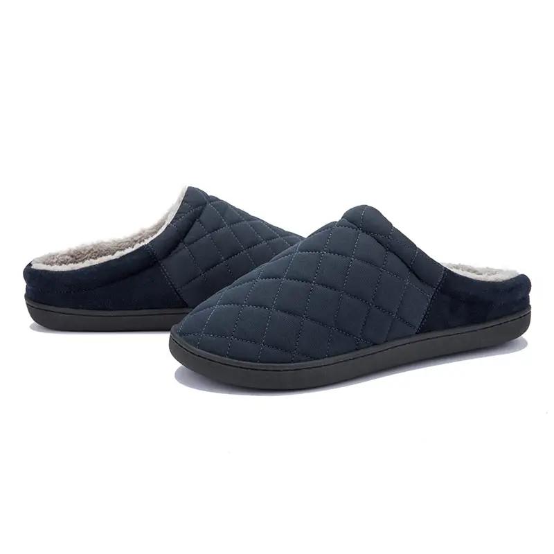 Men Cotton Slippers Winter Casual Warm Plush Sneakers Non-slip Outdoor Men Cotton Shoes Male Soft Sole Slippers Big Size 49 50