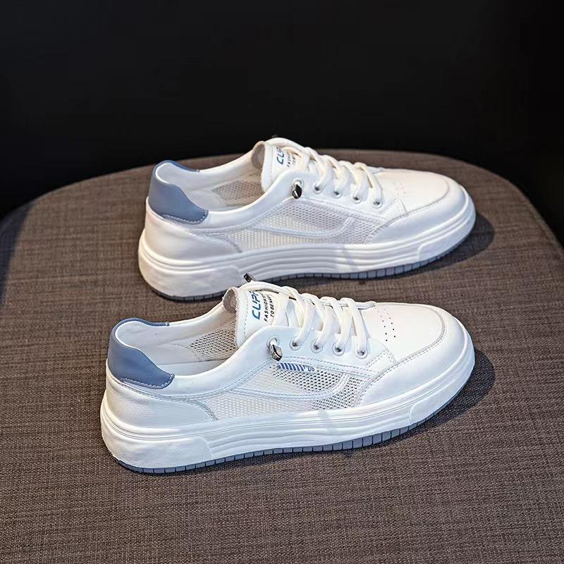 

Little white shoes women s spring new mesh breathable sports shoes versatile thick baseplate shoes nesting casual lazy shoes 40