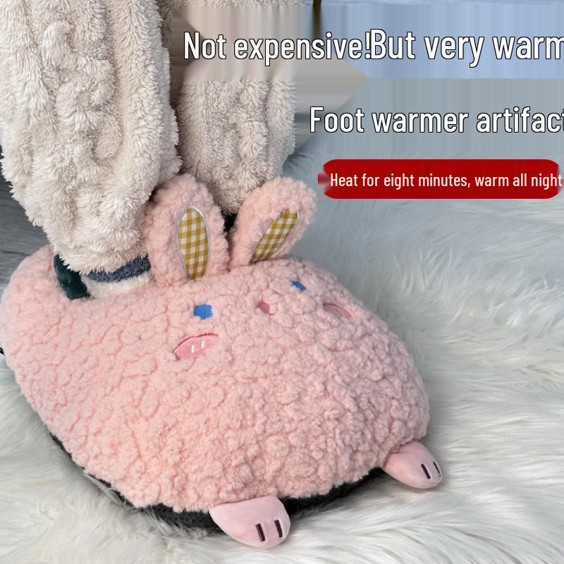 Vinteruppvärmd fotvärmardyna för flickor - Uppladdningsbar varmvattenflaska täcke