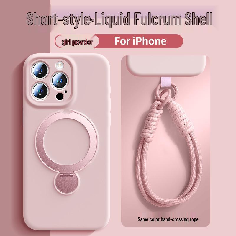 Für iPhone 17 Pro Max: Flüssigsilikon-Armbandhalter, Vollschutzhülle