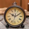 Alarm Clock Retro Clock Metal Table Style Silent Bedside Stylish Clock Living Room Bedroom European Simple Table Clock