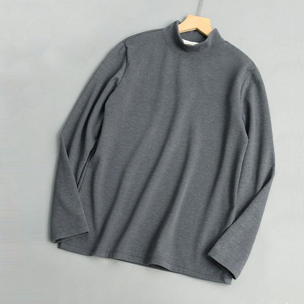 

Мужская и женская зимняя осенняя шерстяная водолазка из натурального шелка, свитер, термобелье, майки, блузки, топы, футболки для мужчин, корейская одежда L темно серый