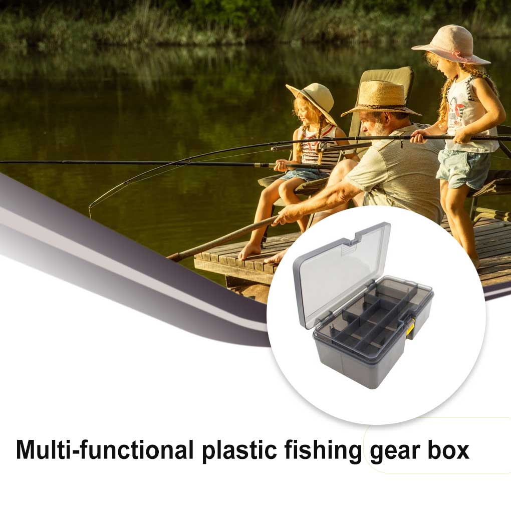 Fishing Tackle Box Single Buckle Lid Storage Boxes Translucent Fall Resistance Sorting Accessory Lure Bead Lines