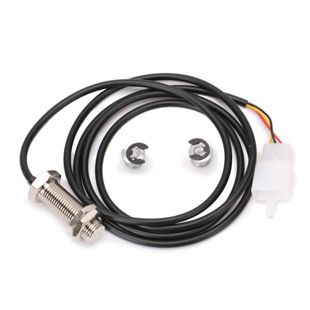 Speedometer Universal Motorcycle Bike ATV Digital Odometer Tachometer Speed Replace Universal Sensor Cable with 2 Magnet