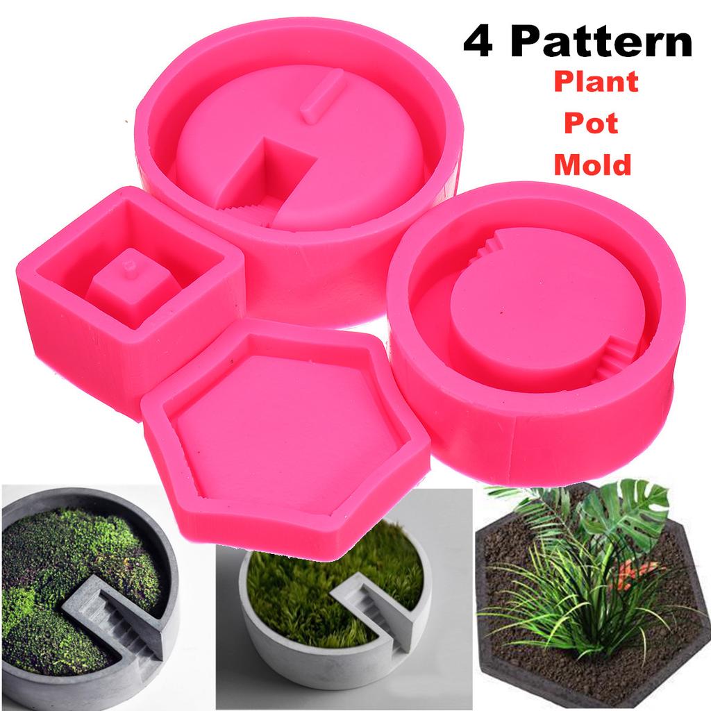 Silicone Flower Pot DIY Soap 3D Moulds Craft Succulent Concrete Plant Mold Silicone Flower Pot DIY Soap 3D Moulds Craft Succulent Concrete Plant Mold