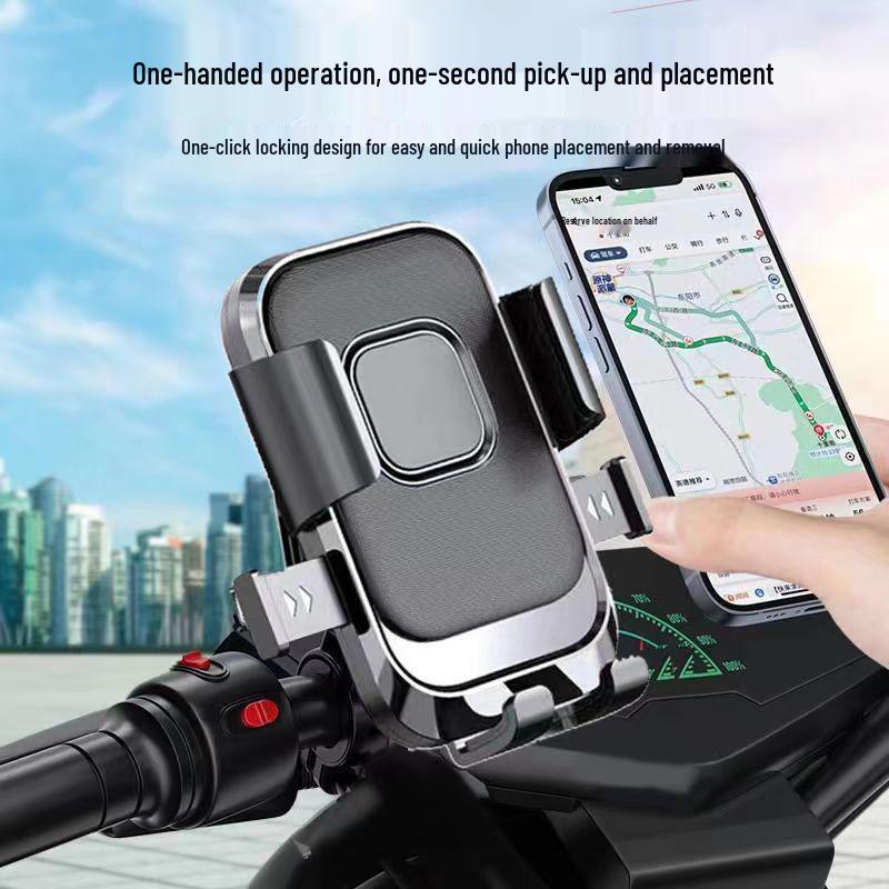 Electric Motorcycle Rearview Mirror Phone Holder – Shockproof Navigation Bracket for Outdoor Riding