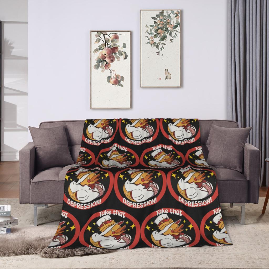 Angel Dusts and Fat Nugget Selfie Hazbins Hotels Blanket Fleece Autumn  Breathable Warm Throw Blanket for Bedding Outdoor Quilt