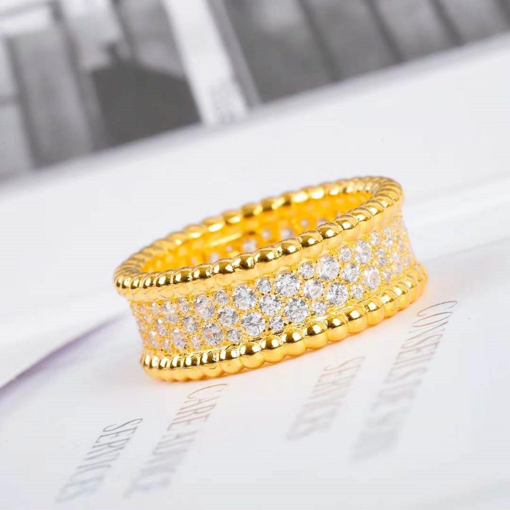 Sale Gifts New 2023 Top Quality Hot Brand Classic Europe Luxury Jewelry Rings For Women Full Zircon Rose Gold Engagement Wedding