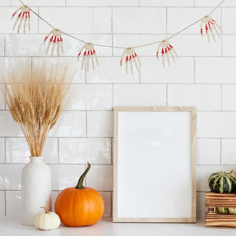 Halloween Skeleton Hands Realistic Plastic Skeleton Hands for Halloween Haunted House Themed Party Decoration Props