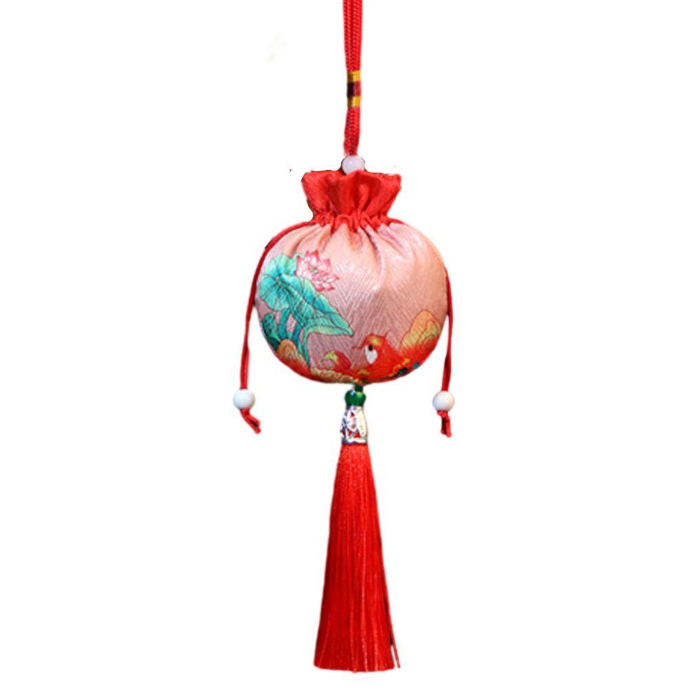 Deer Flower Tassel Drawstring Bag Frog Chinese Style Coin Purse Ins Jewelry Packing Bag Festival